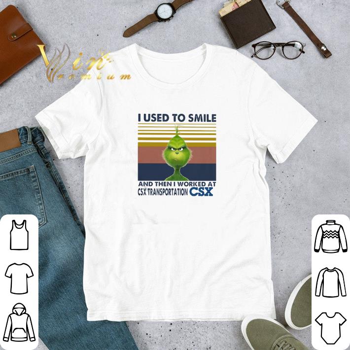 Hot Grinch I Used To Smile And Then I Worked At CSX Transportation Vintage shirt 2 Hot Grinch I Used To Smile And Then I Worked At CSX Transportation Vintage shirt