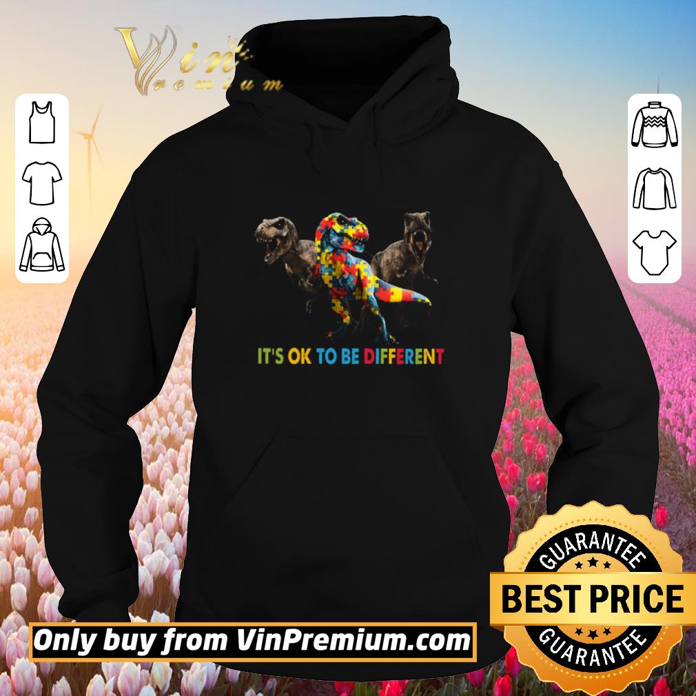 Top Dinosaurs Autism It's Ok To Be Different shirt 2 Top Dinosaurs Autism It's Ok To Be Different shirt
