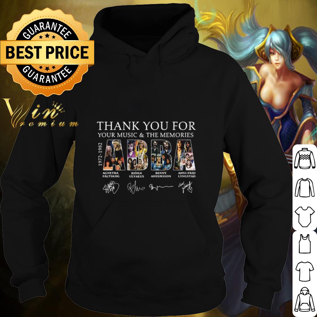 Premium Thank You For Your Music & The Memories 1972-1982 ABBA Signatures shirt 2 Premium Thank You For Your Music & The Memories 1972-1982 ABBA Signatures shirt