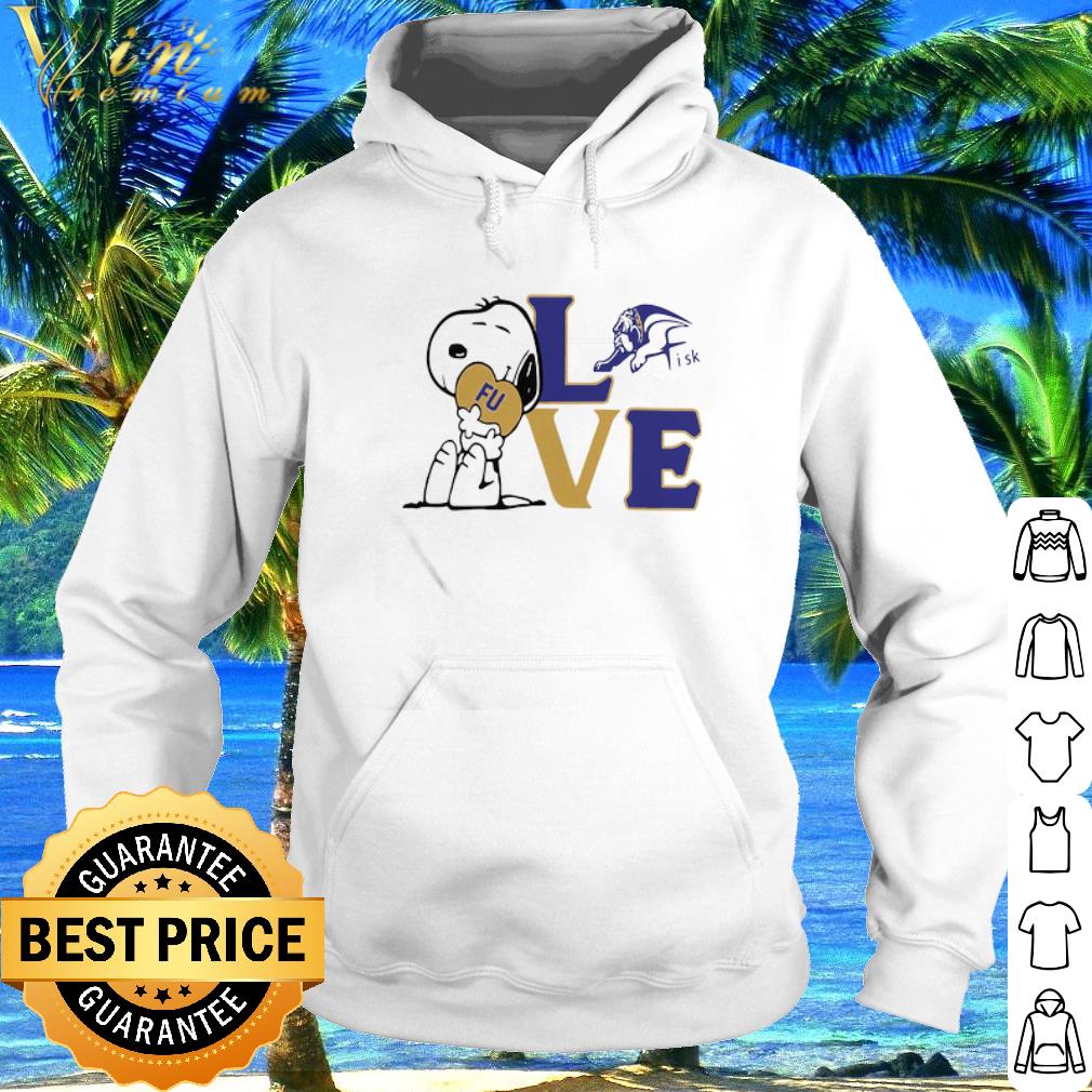 Official Snoopy Love Fisk University Bulldogs shirt 2 Official Snoopy Love Fisk University Bulldogs shirt