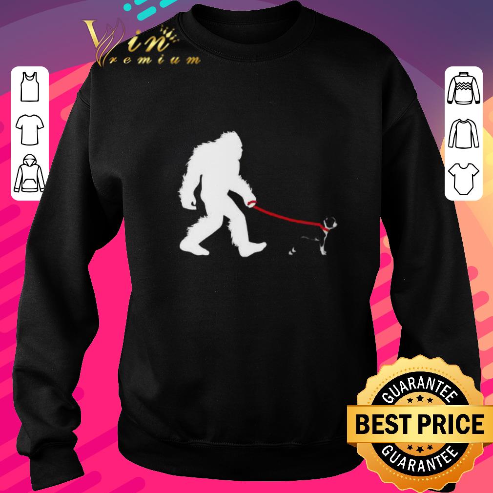 Hot Bigfoot French Bulldog walking shirt 2 Hot Bigfoot French Bulldog walking shirt