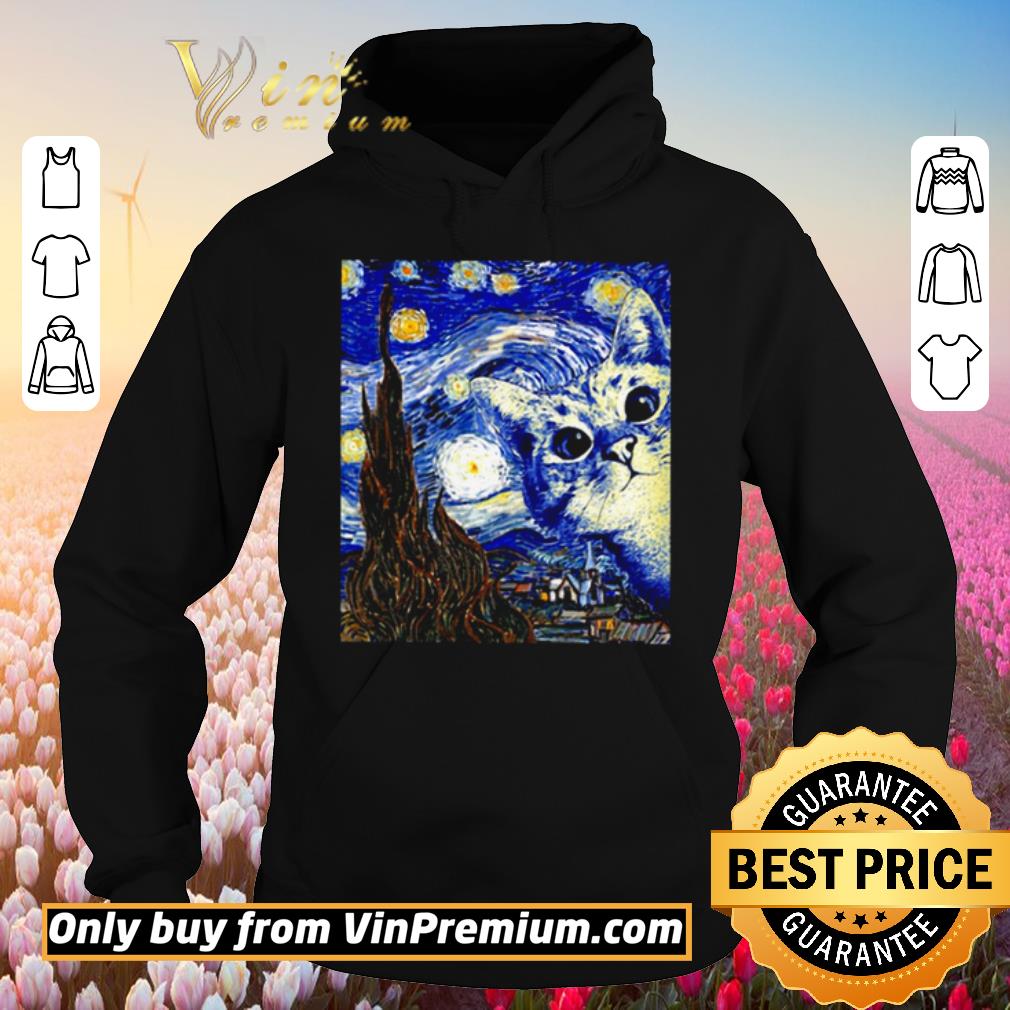 Original Starry Night Marcel Cat shirt 2 Original Starry Night Marcel Cat shirt