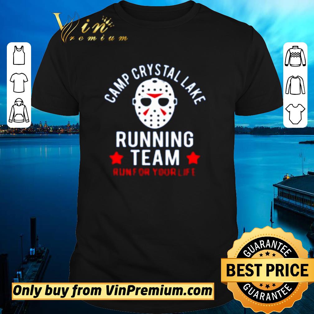 camp crystal lake running team t shirt