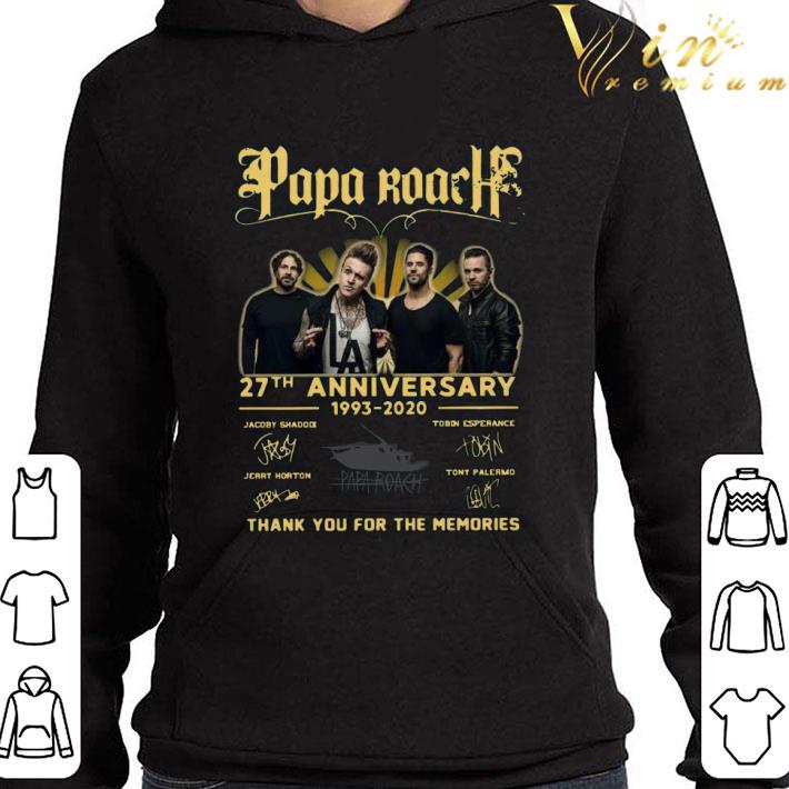 Thank You Papa Roach band 27th anniversary 1993-2020 signatures shirt 2 Thank You Papa Roach band 27th anniversary 1993-2020 signatures shirt