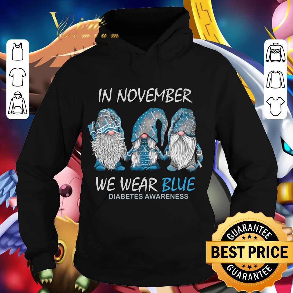 Gnomes In November We Wear Blue Diabetes Awareness shirt 2 Gnomes In November We Wear Blue Diabetes Awareness shirt