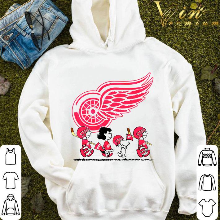 Peanuts Characters Snoopy Charlie Brown Detroit Red Wings shirt 2 Peanuts Characters Snoopy Charlie Brown Detroit Red Wings shirt