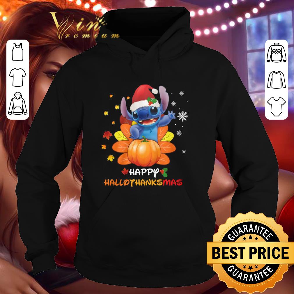 Original Santa Stitch Happy Hallothanksmas shirt 2 Original Santa Stitch Happy Hallothanksmas shirt