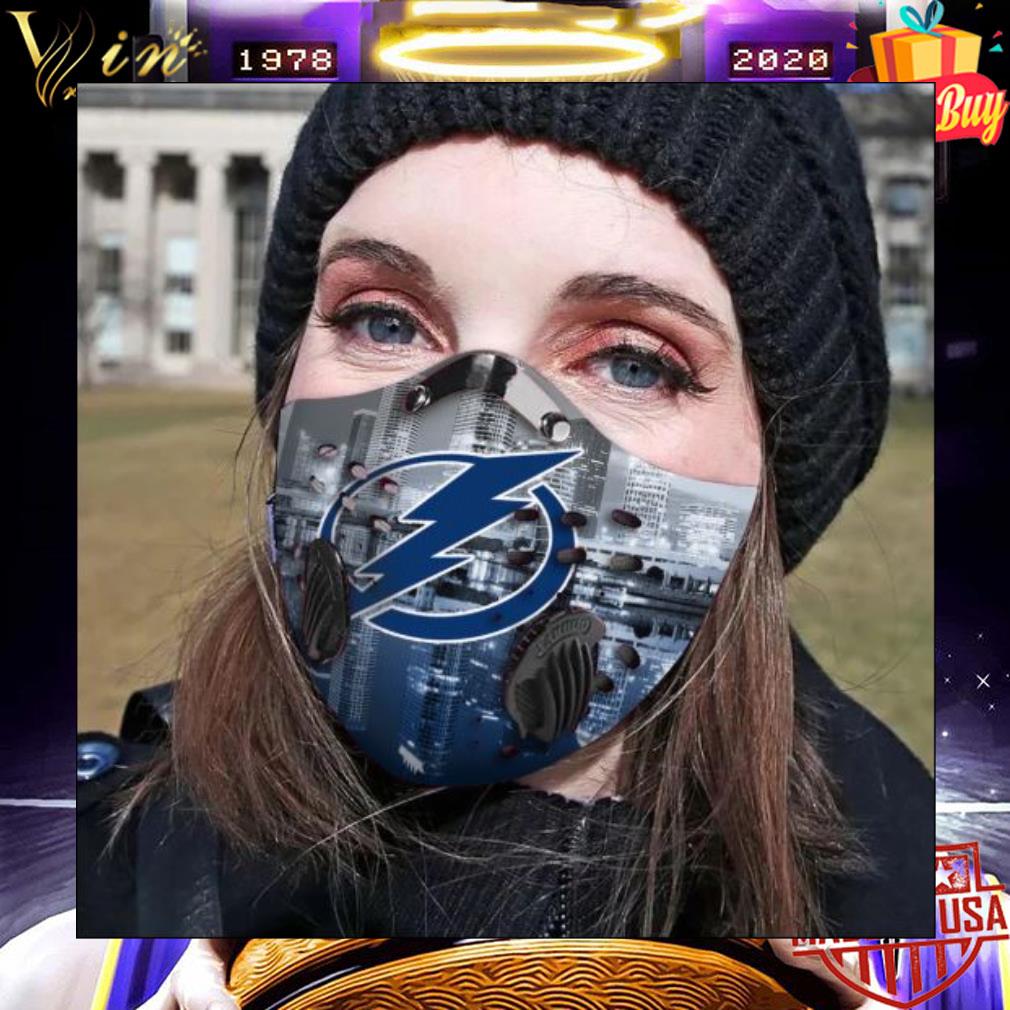 Tampa Bay Lightning Champion Face Mask With Filter 3 Tampa Bay Lightning Champion Face Mask With Filter