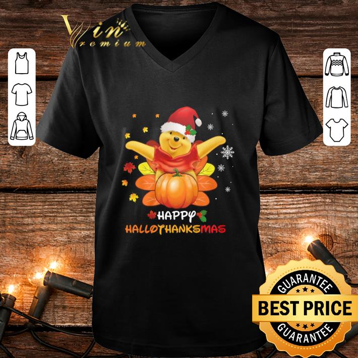 Original Turkey Santa Pooh Happy Hallothanksmas shirt 2 Original Turkey Santa Pooh Happy Hallothanksmas shirt