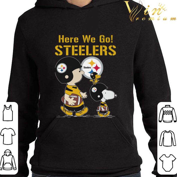 Peanuts Charlie Brown Snoopy Woodstock Here We Go Steelers shirt 2 Peanuts Charlie Brown Snoopy Woodstock Here We Go Steelers shirt