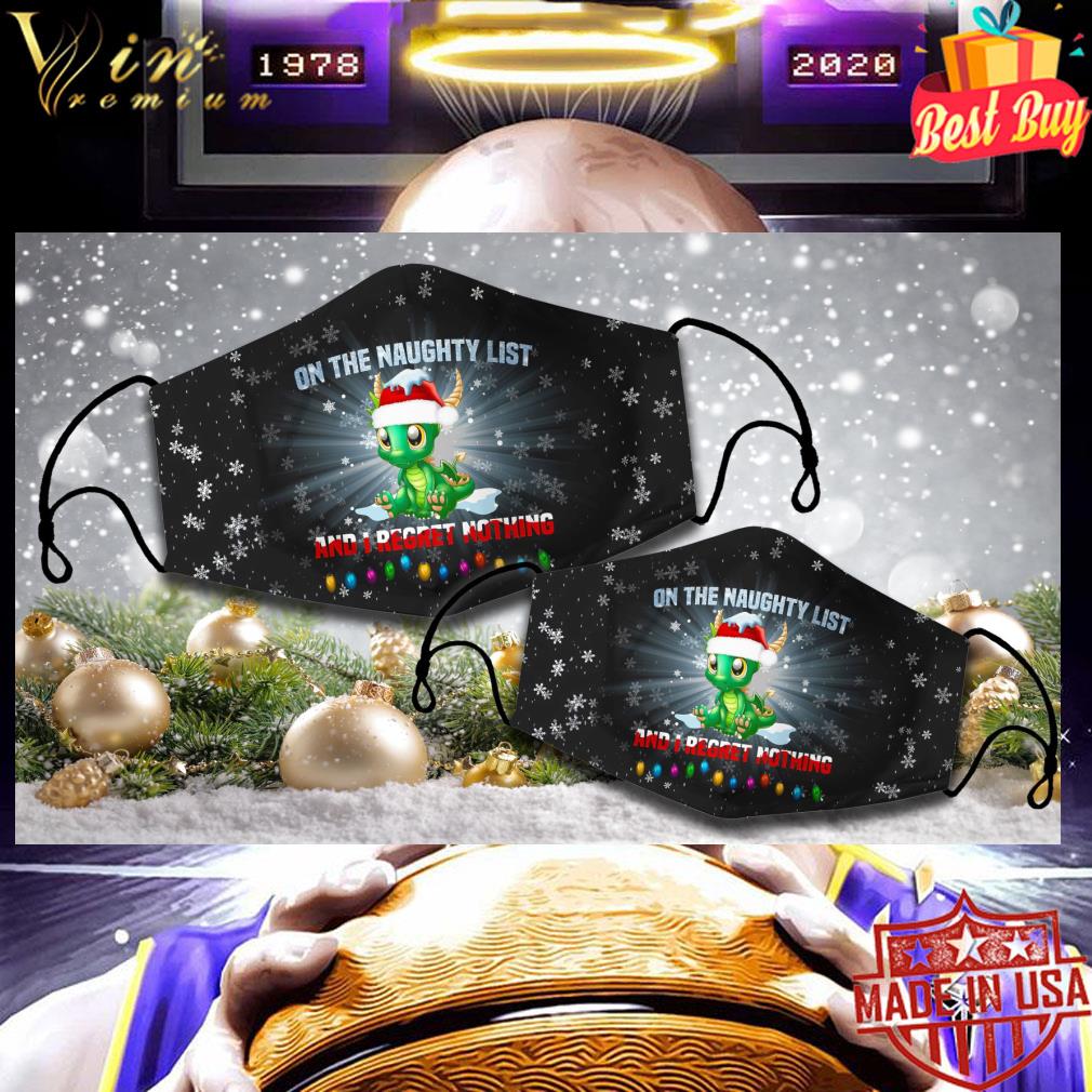 Dragon on the naughty list and i regret nothing face mask 2 Dragon on the naughty list and i regret nothing face mask