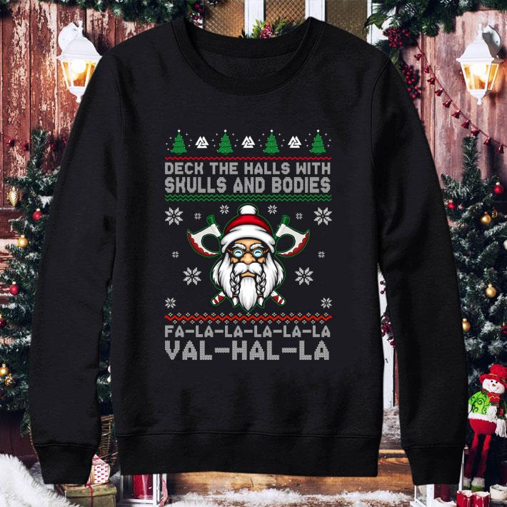 Premium Viking Santa Deck The Halls With Skulls And Bodies fa-la-la-val-hal-la Ugly Christmas shirt 2 Premium Viking Santa Deck The Halls With Skulls And Bodies fa-la-la-val-hal-la Ugly Christmas shirt
