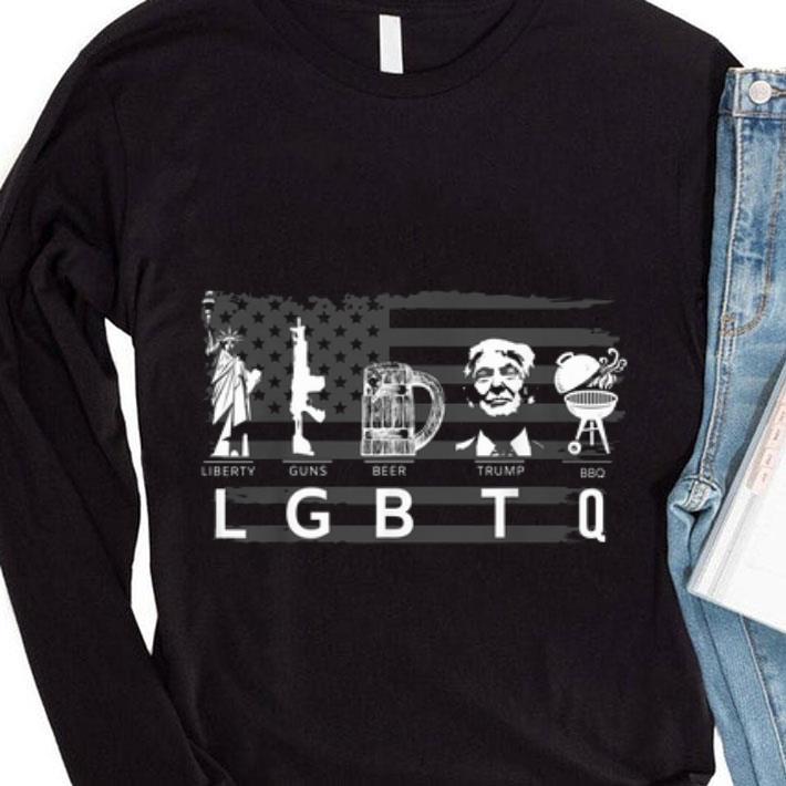 Best LGBTQ Liberty Guns Beer Trump BBQ American Flag shirt 2 Best LGBTQ Liberty Guns Beer Trump BBQ American Flag shirt