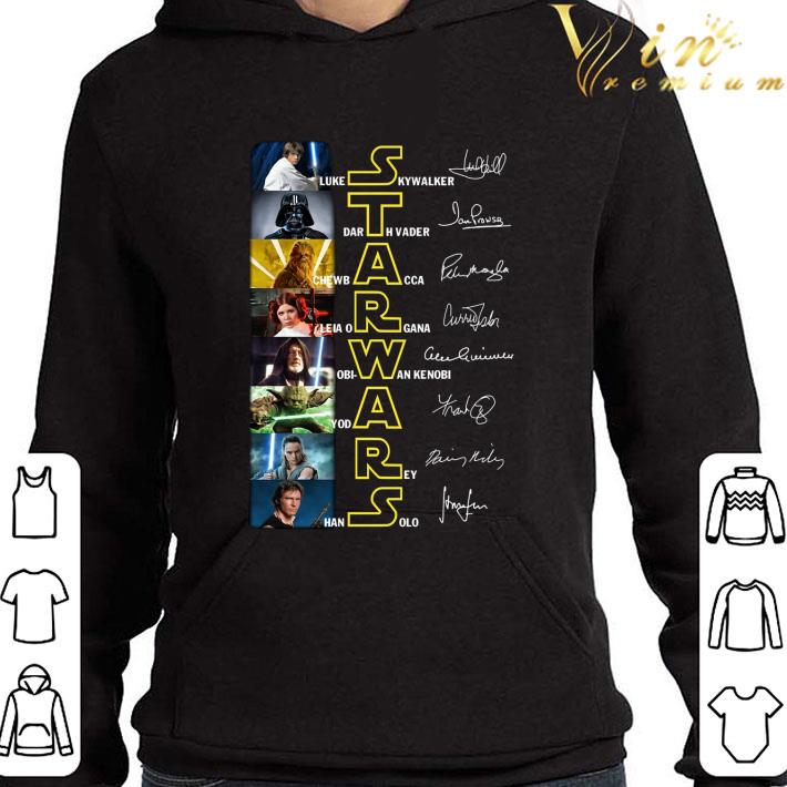 Star Wars Characters Signatures Luke Skywalker Darth Vader Leia shirt 2 Star Wars Characters Signatures Luke Skywalker Darth Vader Leia shirt