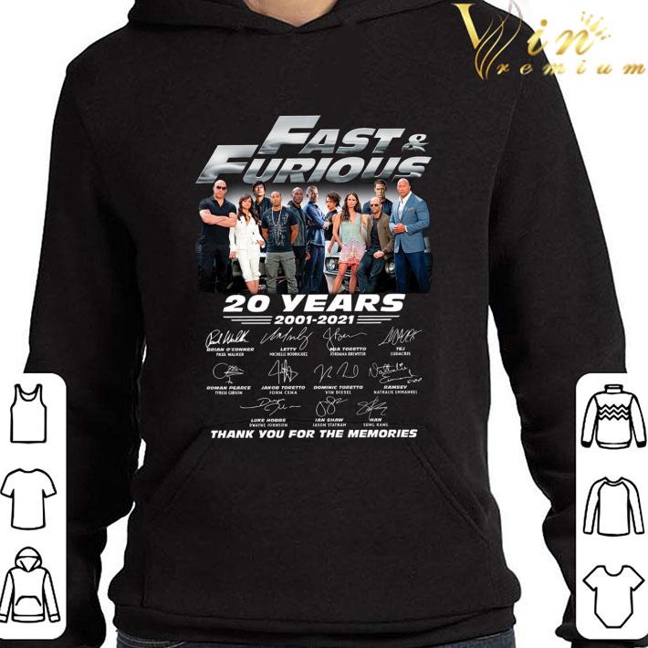 All character Fast & Furious 20 Years 2001-2021 Signatures Thank You For The Memories shirt 2 All character Fast & Furious 20 Years 2001-2021 Signatures Thank You For The Memories shirt
