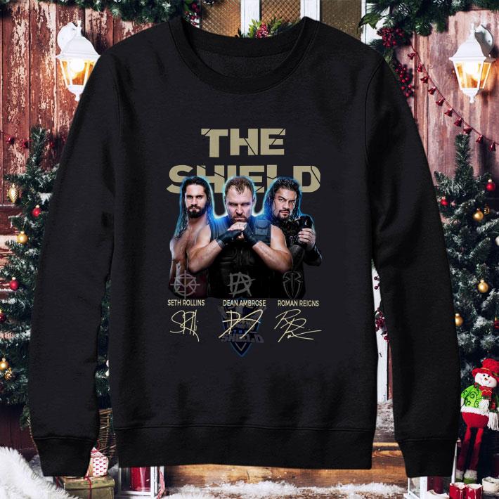 Original WWE The Shield Signatures Seth Rollins Dean Ambrose Roman Reigns shirt 2 Original WWE The Shield Signatures Seth Rollins Dean Ambrose Roman Reigns shirt