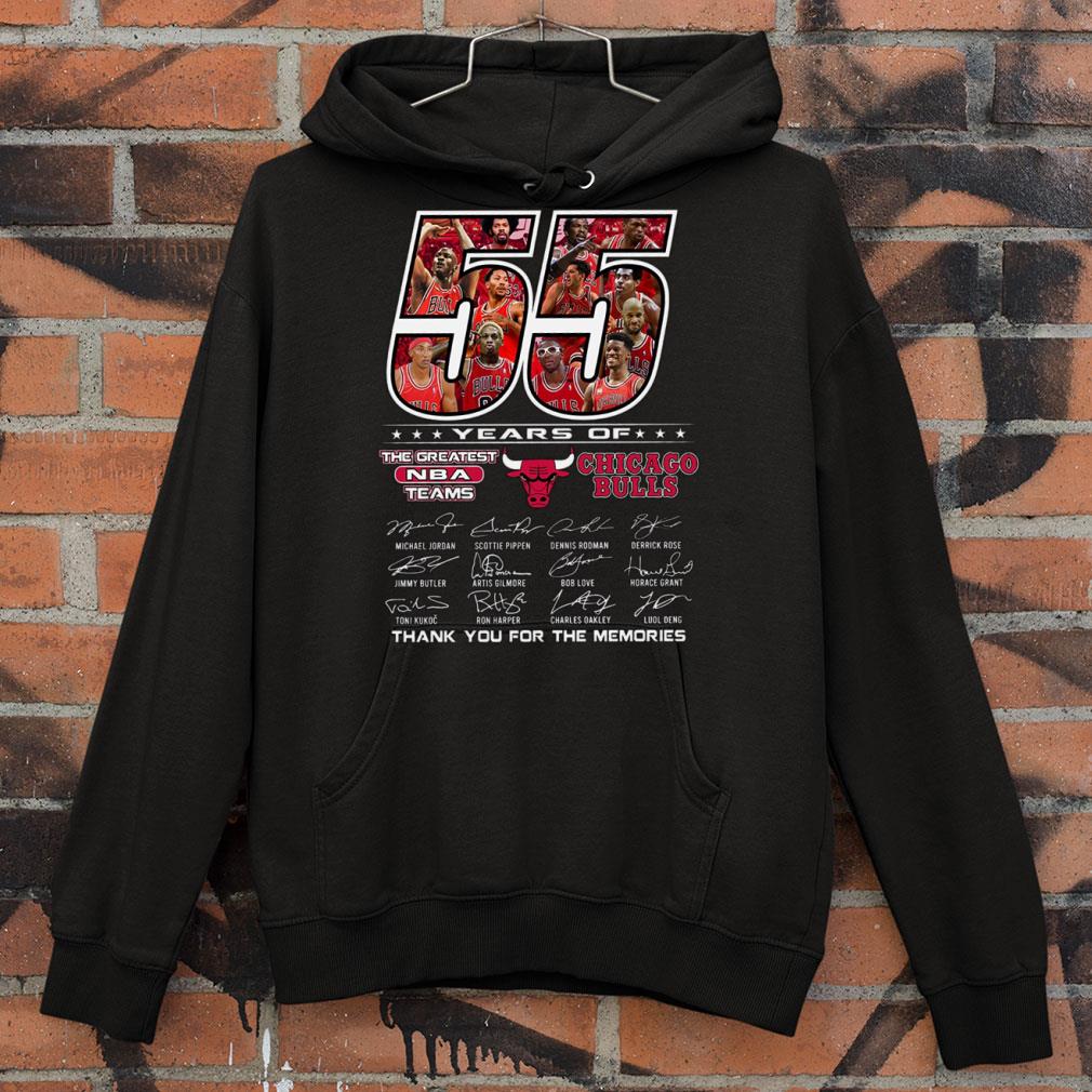 Premium 55 years of Chicago Bulls The Greatest NBA Teams signatures shirt 2 55 years of Chicago Bulls The Greatest NBA Teams signatures shirt