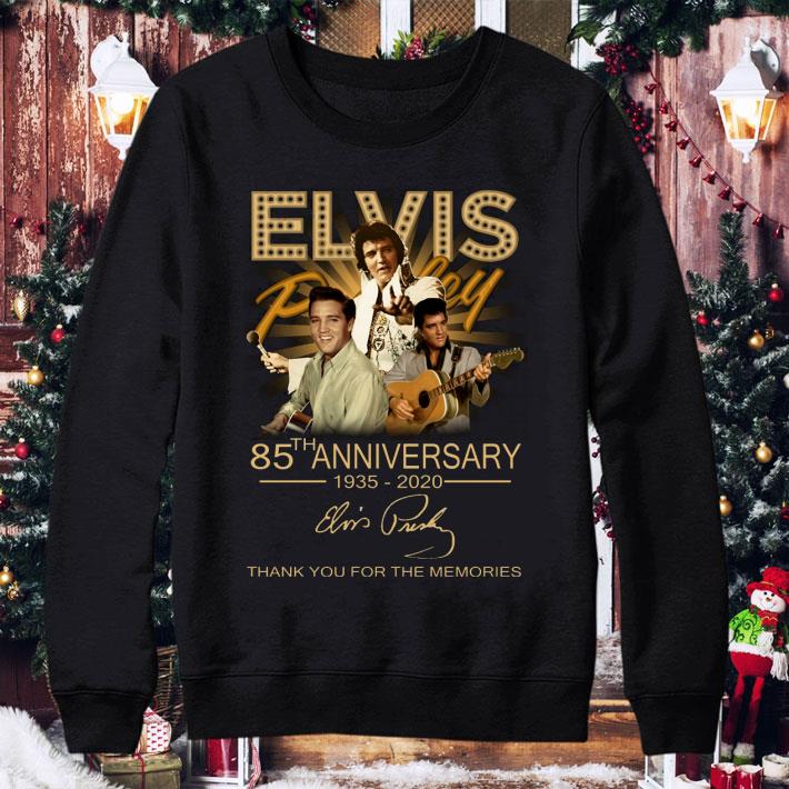 Hot Elvis Presley 85th anniversary 1935-2020 signature thank you for the memories shirt 2 Elvis Presley 85th anniversary 1935-2020 signature thank you for the memories shirt