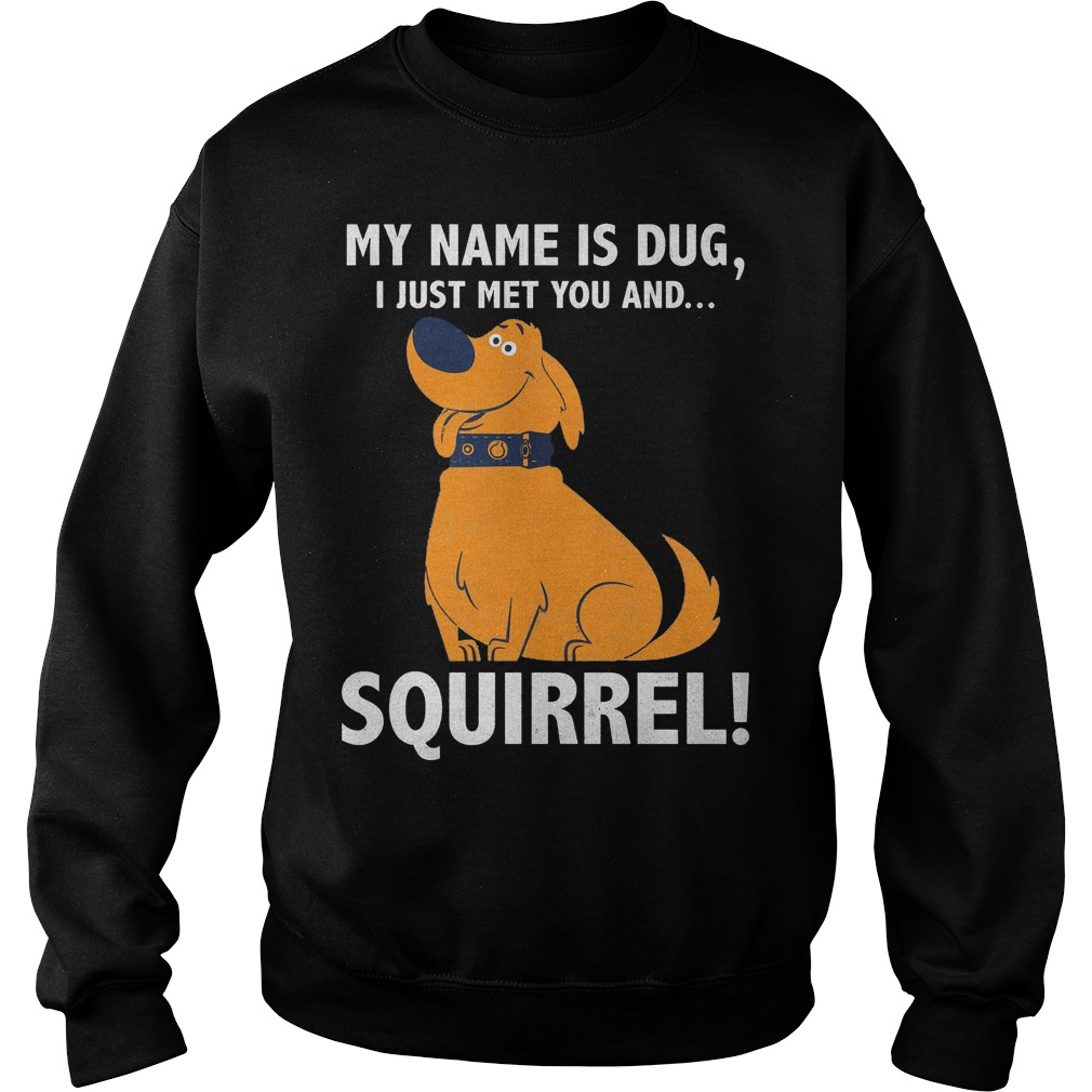 Disney Up My Name is Dug I Just Met You And Squirrel Shirt 3 Disney Up My Name Is Dug I Just Met You And Squirrel Sweater