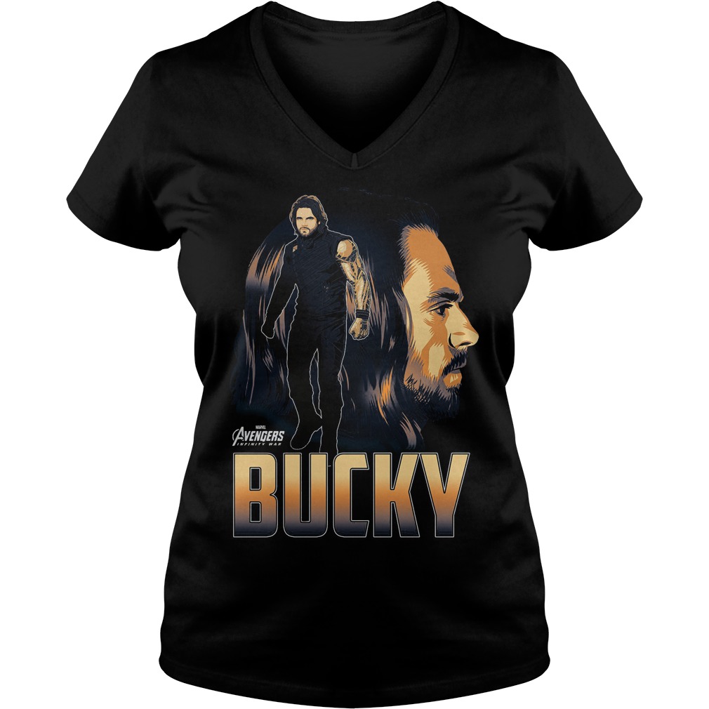 Marvel Infinity War Bucky Big Head Profile Shirt 5 Marvel Infinity War Bucky Big Head Profile V Neck