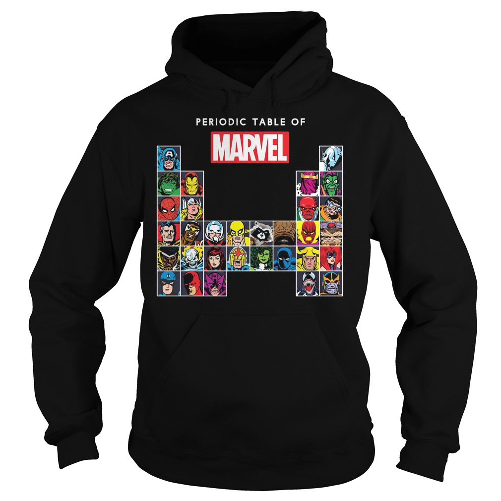 Marvel Periodic Table Of Heroes Villains Retro Shirt 2 Marvel Periodic Table Of Heroes Villains Retro Hoodie