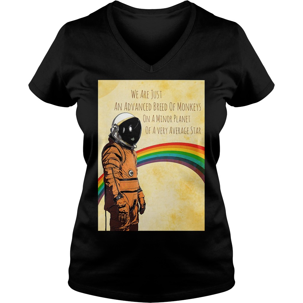 Stephen Hawking We Are Just An Advanced Breed Of Monkeys On A Minor Planet Shirt 6 Stephen Hawking We Are Just An Advanced Breed Of Monkeys On A Minor Planet V Neck