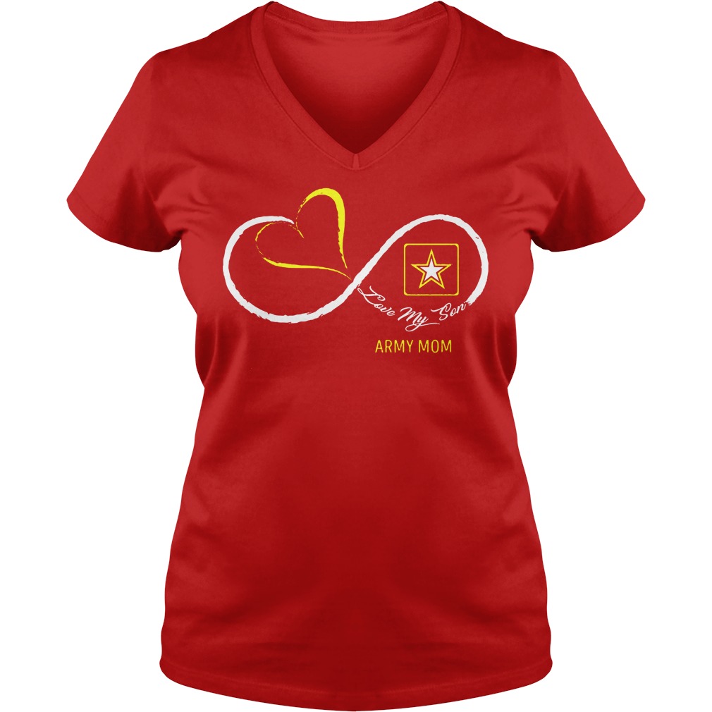 Army Mom Love My Son Shirt 6 Army Mom Love My Son V Neck