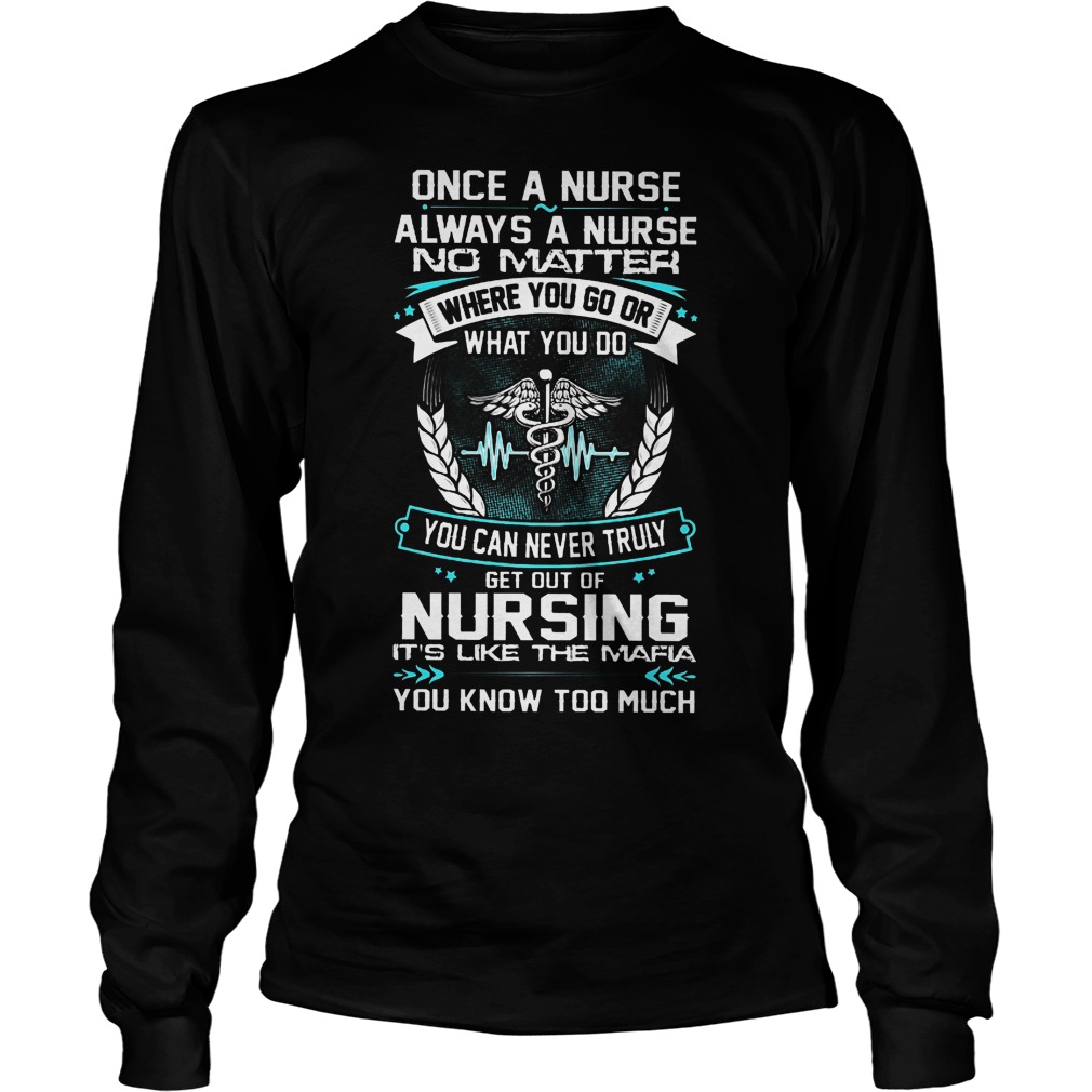 Once A Nurse Always A Nurse No Matter Where You Go Shirt 4 Once A Nurse Always A Nurse No Matter Where You Go Longsleeve
