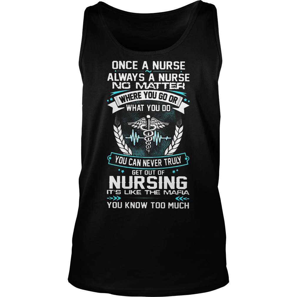 Once A Nurse Always A Nurse No Matter Where You Go Shirt 6 Once A Nurse Always A Nurse No Matter Where You Go Tanktop