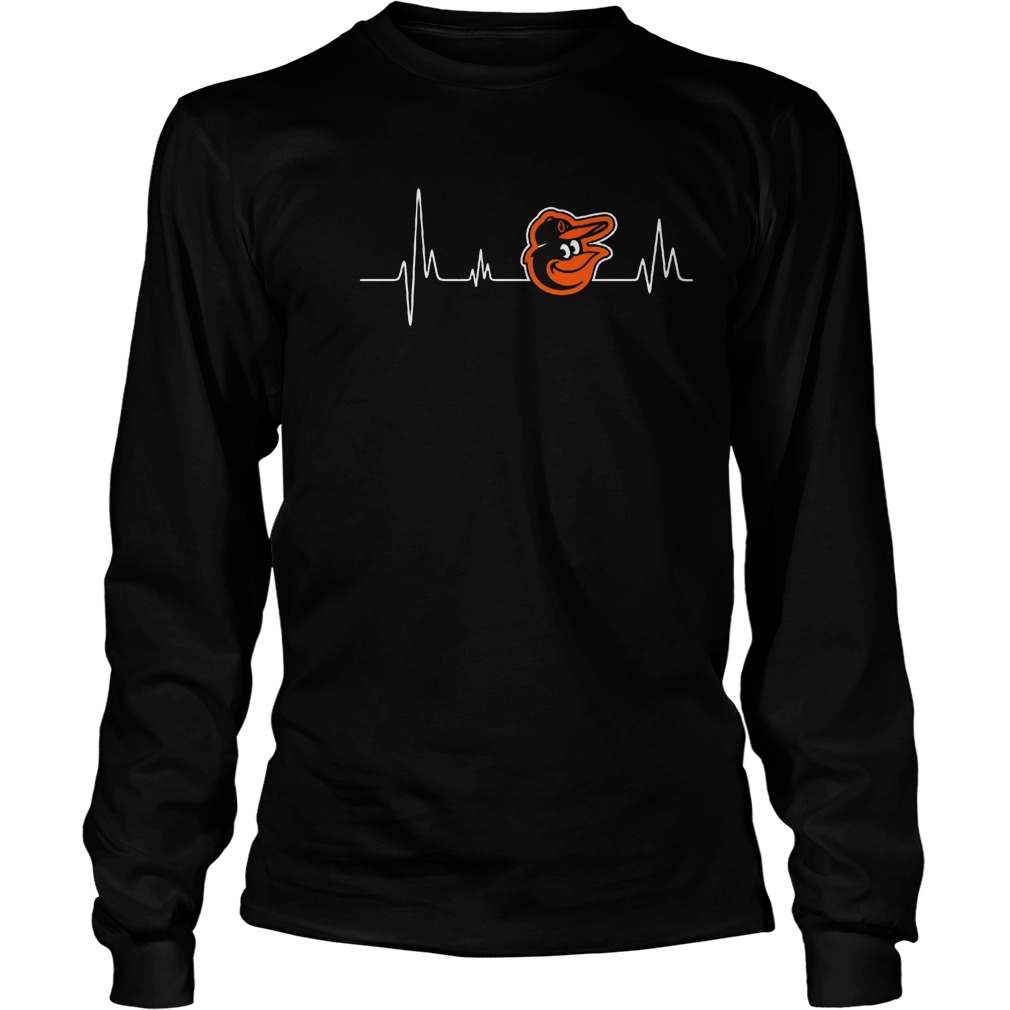 Baltimore Orioles Heartbeat T-Shirt 3 Baltimore Orioles Heartbeat T-Shirt Unisex Longsleeve Tee