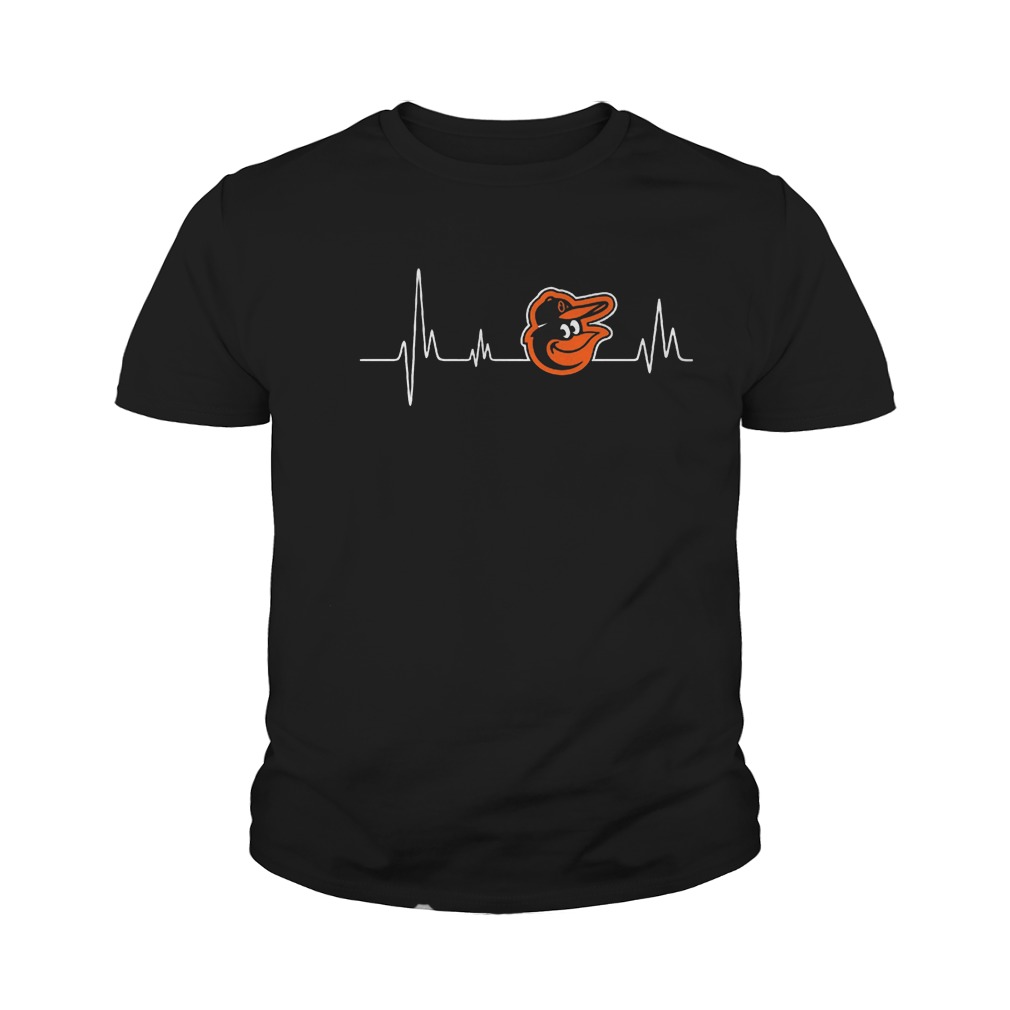 Baltimore Orioles Heartbeat T-Shirt 9 Baltimore Orioles Heartbeat T-Shirt Youth Tee