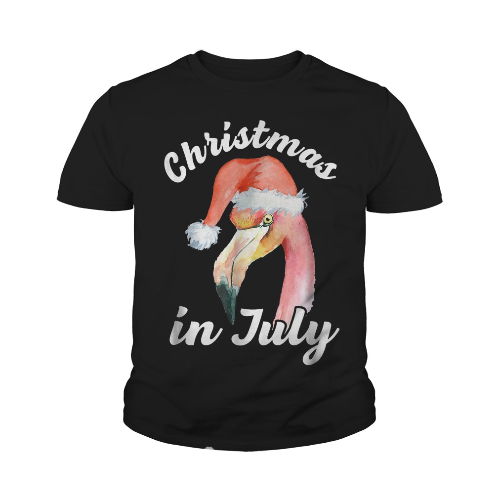 Flamingo Christmas In July T-Shirt 9 Flamingo Christmas In July T-Shirt Youth Tee