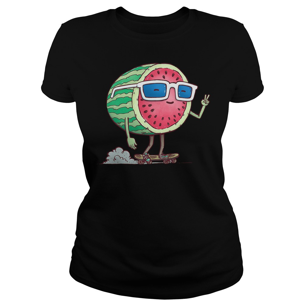 Watermelon Skater T-Shirt 7 Watermelon Skater T-Shirt Ladies Tee
