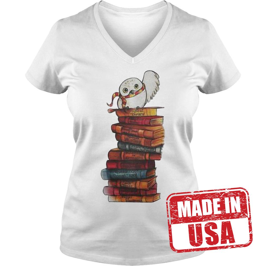 Original Harry Potter - Owl And Books Shirt 4 Original Harry Potter - Owl And Books Shirt Ladies V-Neck
