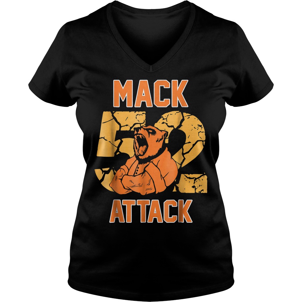 Mack Attack 52 Chicago Football Shirt 4 Mack Attack 52 Chicago Football Shirt Ladies V-Neck