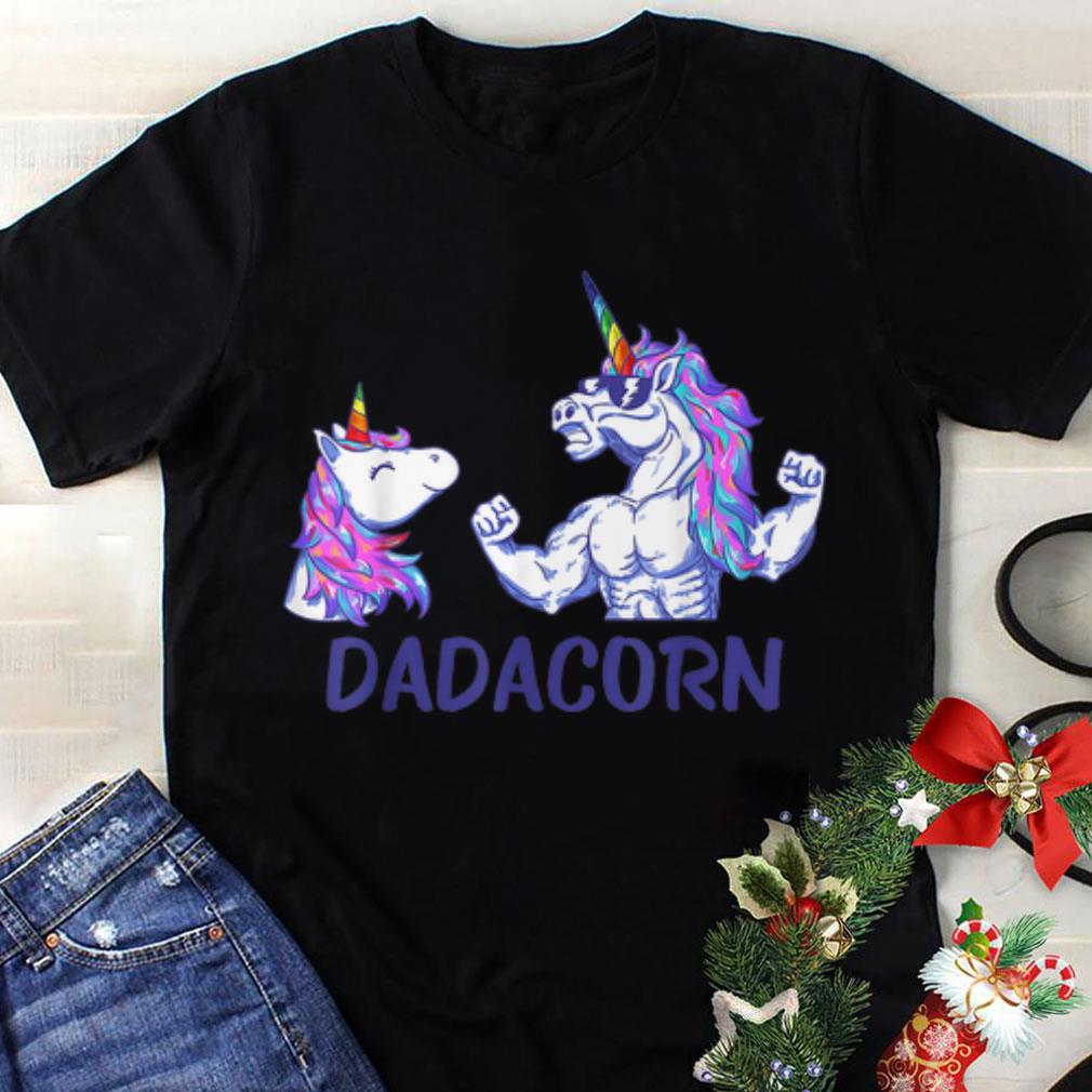 Awesome Dadacorn Unicorn Dad And Baby Fathers Day shirt