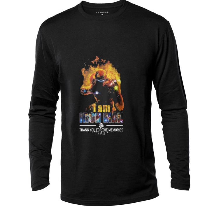 Hot I Am Iron Man Thank You For The Memories Avengers Endgame shirt