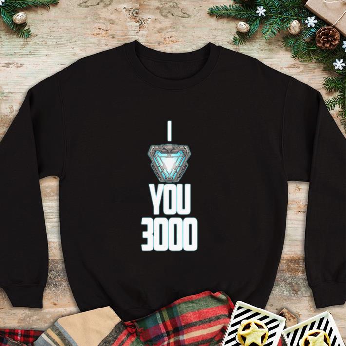 Official Endgame Iron Man I Love You 3000 Arc Reactor shirt
