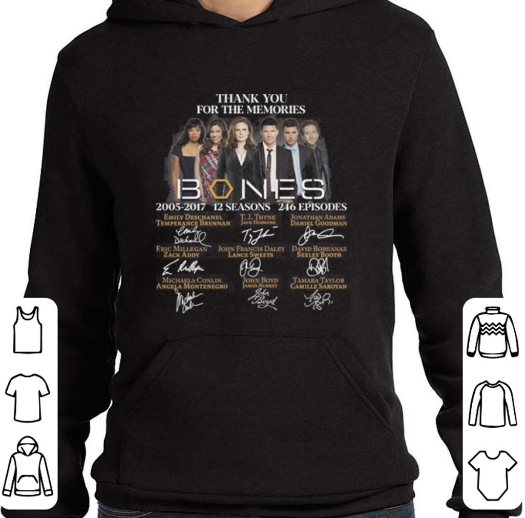 Official Thank you for the memories Bones 2005-2017 12 seasons 246 episodes signatures shirt