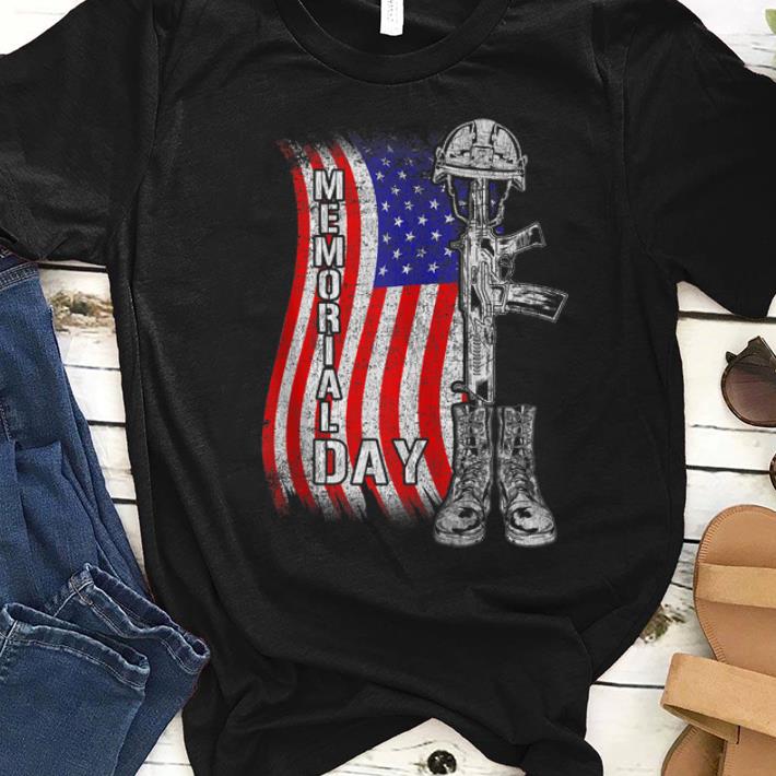 Premium Memorial Day Remember And Honor Soldier Gun Cap And Boots Shirt