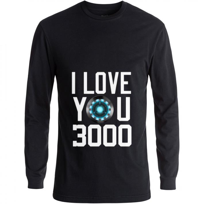 Funny Heart I Love You 3000 Dad and Daughter Iron Man Arc reactor shirt