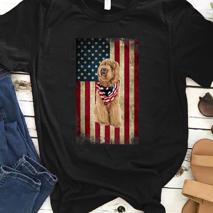 Goldendoodle America Flag 4th Of July Independence Day shirt