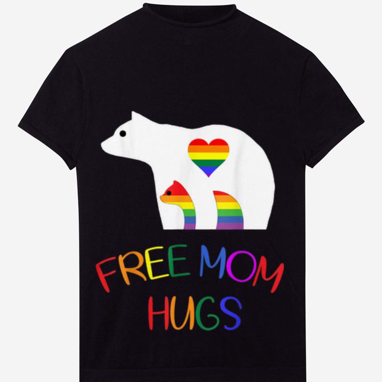 Official Gay LGBT Pride Mama Bear For Free Mom Hugs Shirt