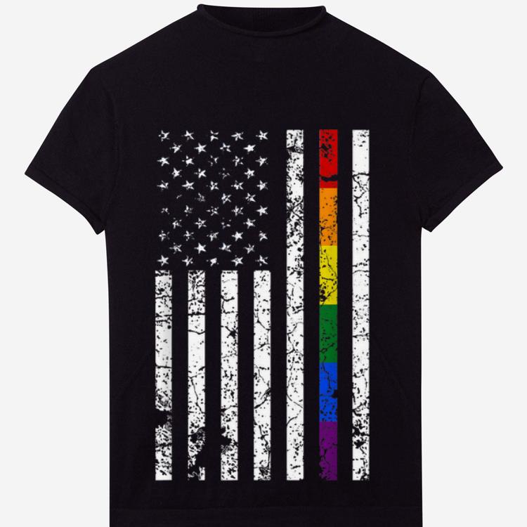 Official Vingate Rainbow American Flag LGBT Pride Month 2019 Shirt