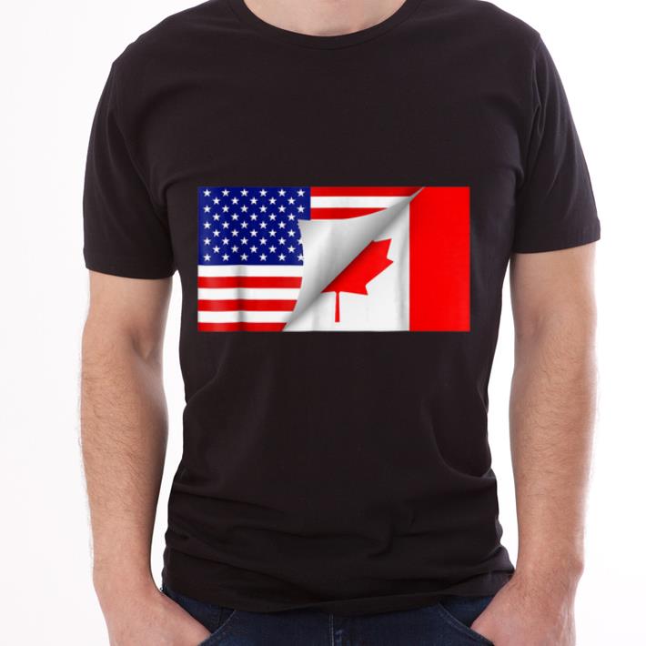 Pretty Half Canadian Half American Flag shirt 2 Pretty Half Canadian Half American Flag shirt 3