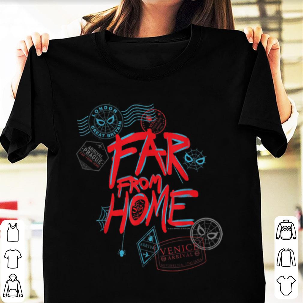 Awesome Marvel Spider-Man Far From Home Passport Stamps shirt