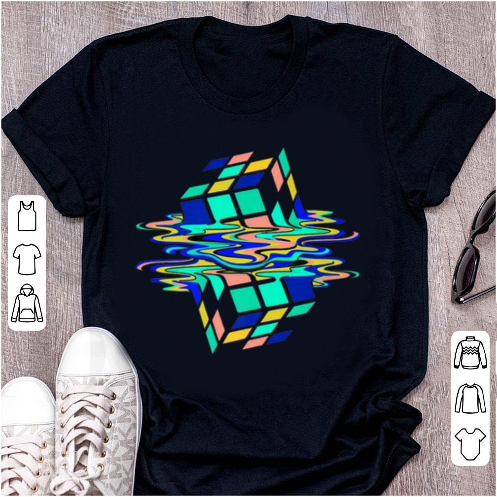 Awesome Neon Melting Rubik Cube Global Warming shirt