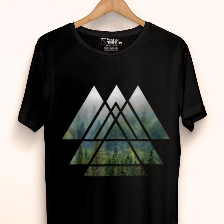 Awesome Sacred Geometry Triangles - Misty Forest shirt