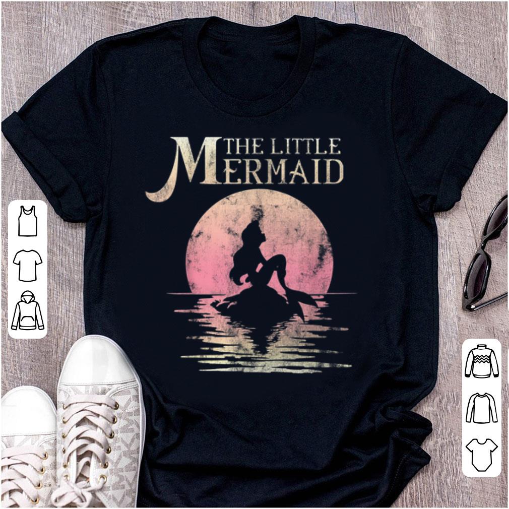 Hot Disney The Little Mermaid Ariel Rock Moon Silhouette shirt