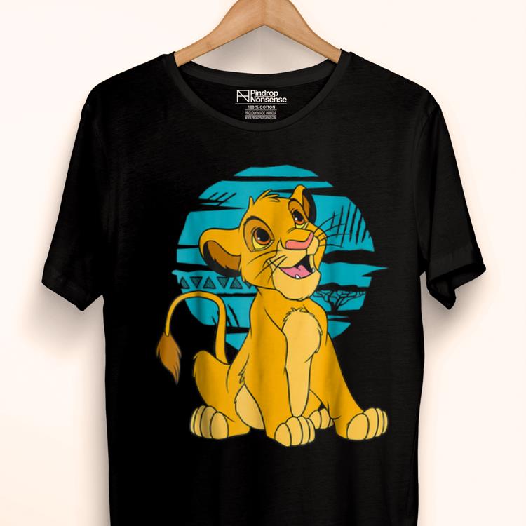 Pretty Blue Retro Disney The Lion King Young Simba Happy shirt